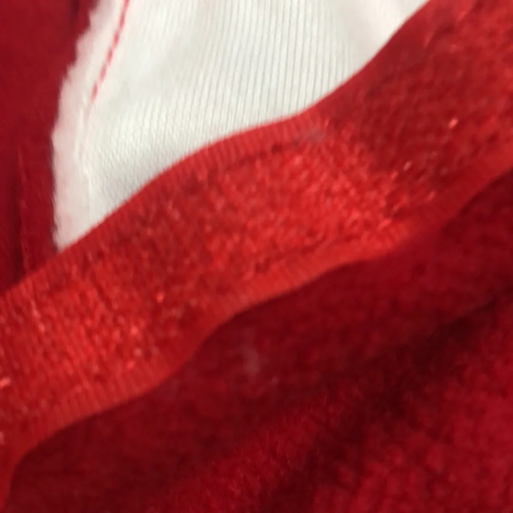 Santa Claus Red White Fleece Pet Costume Jacket Small